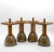 1970s Brutalist Oak & Brass Candleholders, Set of 4 For Sale - Image 5 of 9