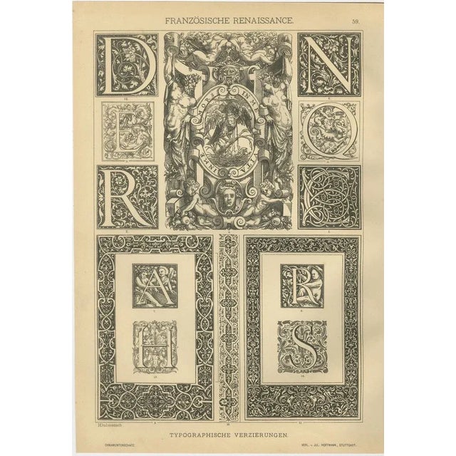 H. Dolmetsch, French and Italian Renaissance Ornament Prints, 1887, Paper, Set of 4 For Sale - Image 3 of 10