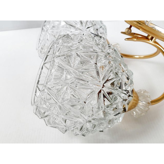 Metal Vintage Wall Light in Glass, Acrylic Glass, and Gilded Brass from Maison Arlus, 1950s For Sale - Image 7 of 8