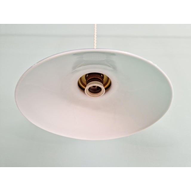 Art Deco Conical Green Opaline Pendant Lights, Set of 2 For Sale - Image 12 of 17