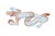 White Set of Ten Herend Fishnet Porcelain Animal Figurines. Hungary, 20th Century. For Sale - Image 8 of 9