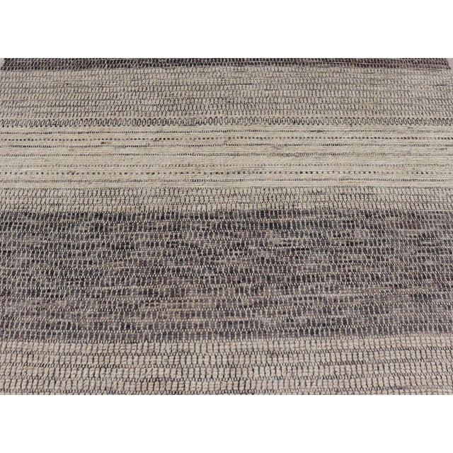 Modern Moroccan Rug by Keivan Woven Arts in Neutral Tones For Sale - Image 10 of 12