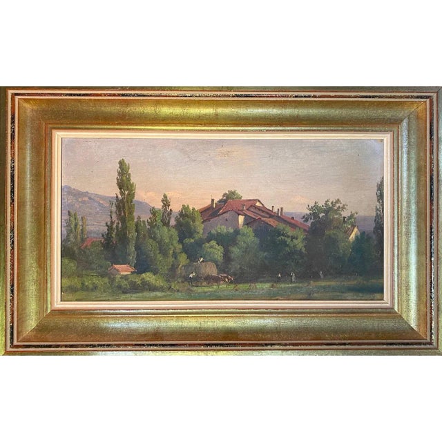 Jean-Philippe George Julliard, Geneva Countryside, Oil on Cardboard For Sale - Image 9 of 9