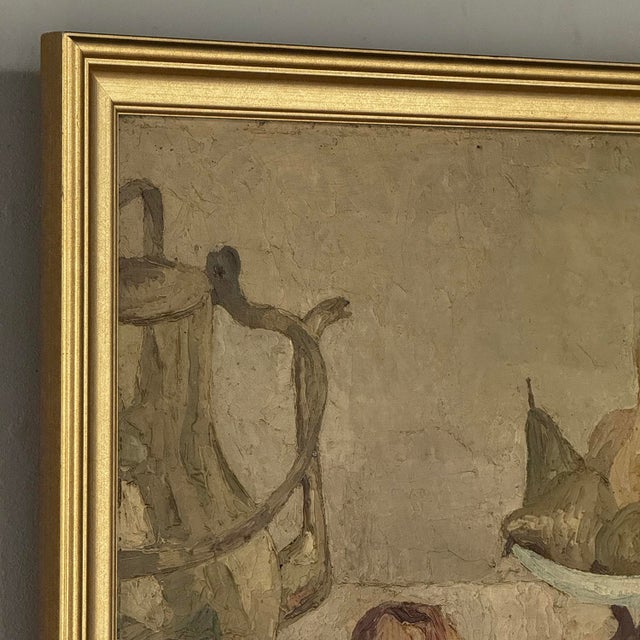 Framed Oil Painting on Canvas by Gustave Camus (1914-1984) 'Still Life' For Sale - Image 14 of 17