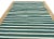 Textile Handmade Cotton Area Rug, Natural Vegetable Dyed, Green and White Striped Dhurrie With Mustard Border -4'x6' For Sale - Image 7 of 10