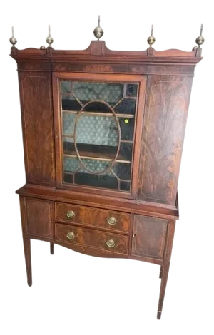 19th Century Mahogany Inlaid Hepplewhite China Cabinet