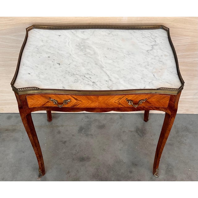 Pair of French Rectangular Nightstands Bedside Tables Louis XVI, circa 1910 For Sale - Image 12 of 18