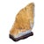 Large Natural Citrine Quartz Crystal Specimen on Wooden Base-Brazil 20th Century For Sale