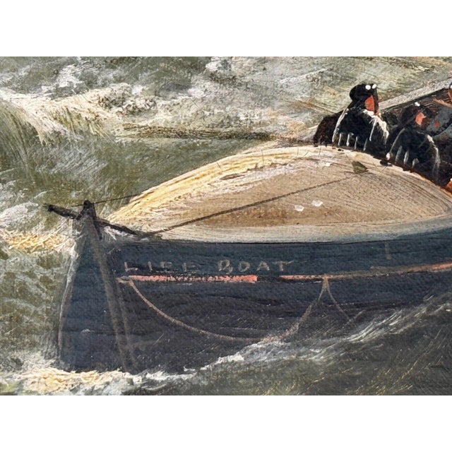 19th-Century British Marine Painting of a Dundee Ship & Lifeboat Rescue For Sale - Image 15 of 18