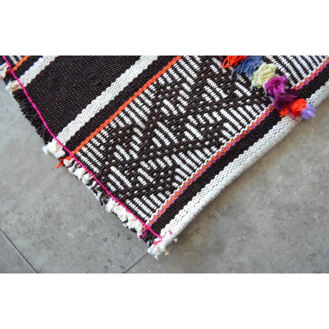 Textile 1970s Anatolian Braided Hand Woven Tribal Kilim Rug For Sale - Image 7 of 9