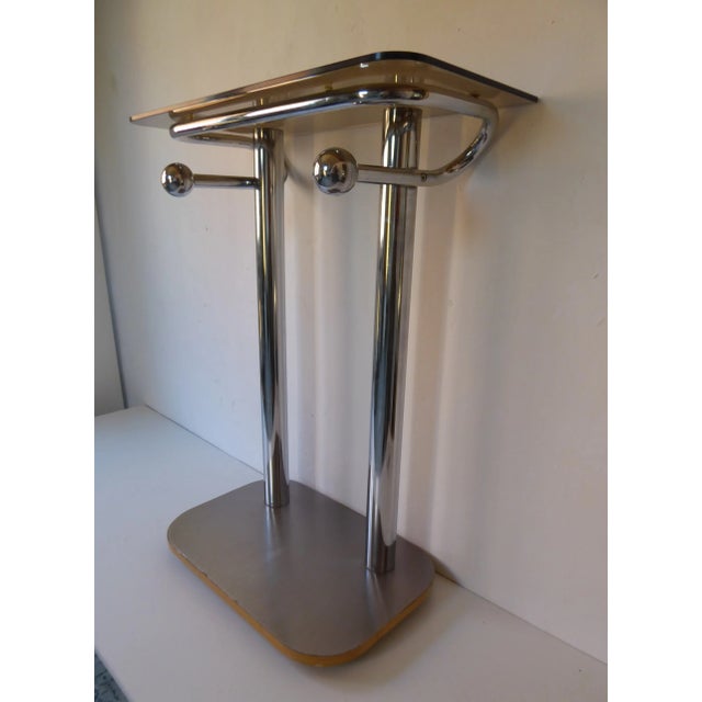 Space Age Chrome and Smoked Glass Console, 1970s For Sale - Image 17 of 17