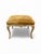This is a mid-century Italian carved faux bois ottoman. The upholstery is gold suede. It is vintage and shows scuffs and...