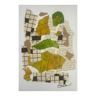 “Gathered Greens” Original Collage by Nancy Smith For Sale