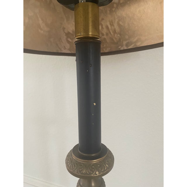 1990s John-RIchard Brass Candelstick Lamp For Sale - Image 9 of 13