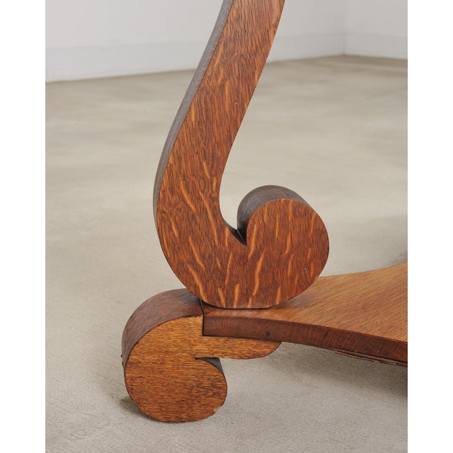 American Empire Oak Library Table From "And Just Like That…" For Sale In Sacramento - Image 6 of 18