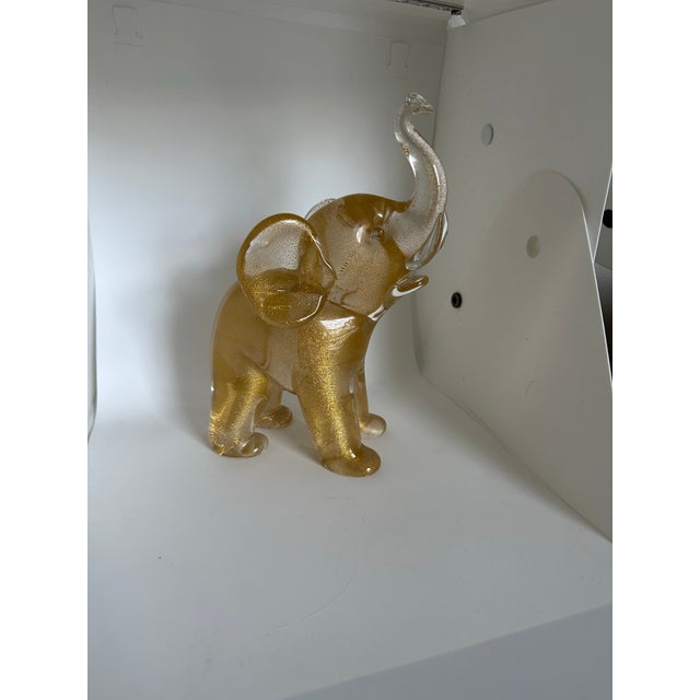 1980s 1980s Venetian Glass and Gold Fleck Elephant For Sale - Image 5 of 5