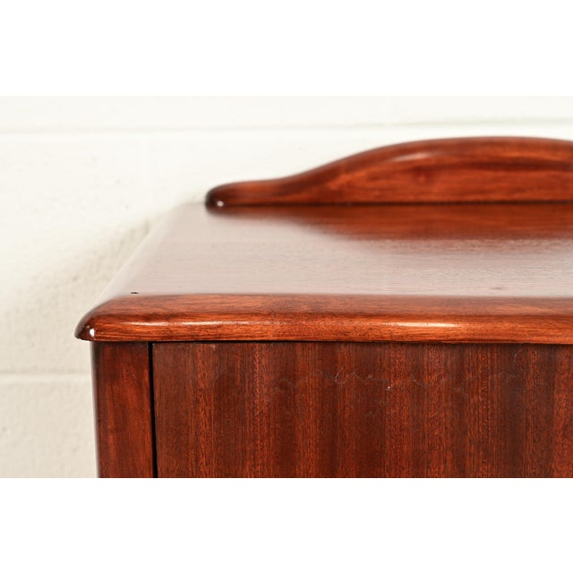 Brown Antique Victorian Carved Mahogany Music Cabinet or Bar Cabinet, Circa 1900 For Sale - Image 8 of 14