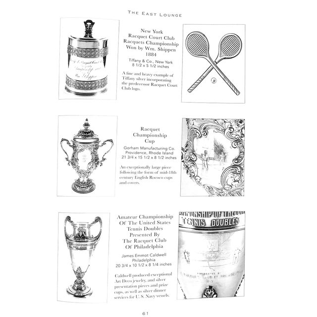 BELLIVEAU, Gerald J. Jr. ZINK, Clifford W. [154] pp. Racquet And Tennis Club 2022 12 1/4" x 9 1/4" NEW The Racquet and...