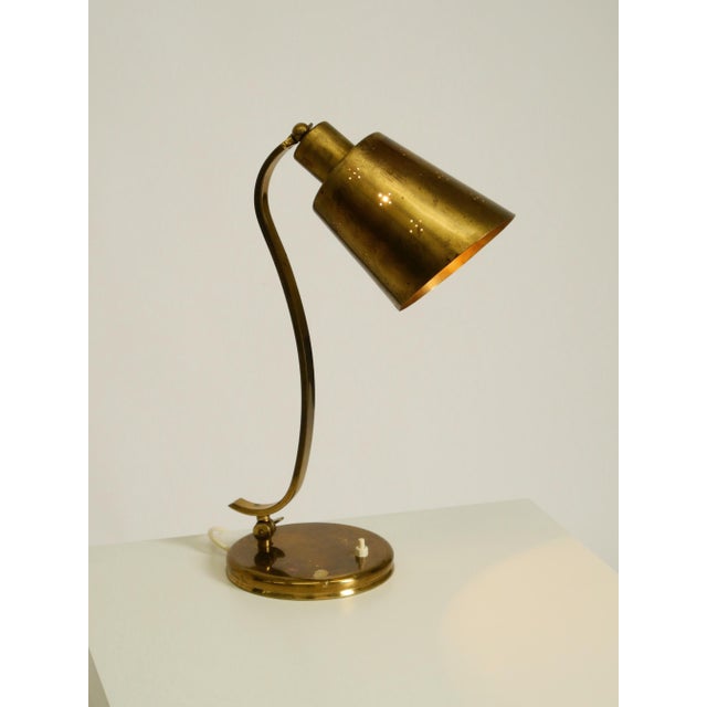 Large Mid-Century Modern Brass Table Lamp, 1950s For Sale - Image 11 of 18
