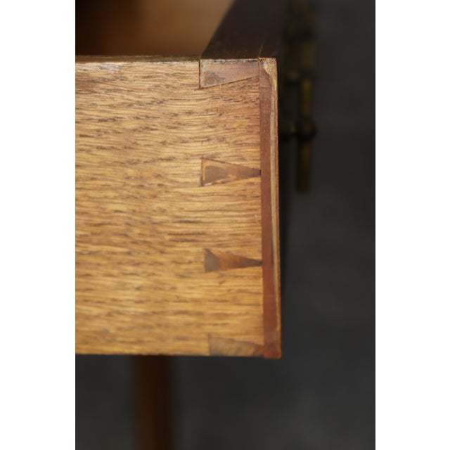 Louis XVI French Marble Top Brass Mounted Two Tier Console Table For Sale - Image 12 of 14