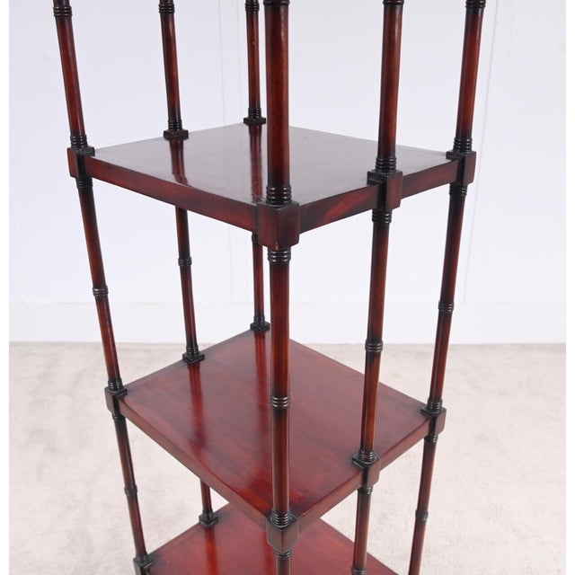 Georgian Style Mahogany Whatnot Bookcase, 1890s For Sale - Image 9 of 10