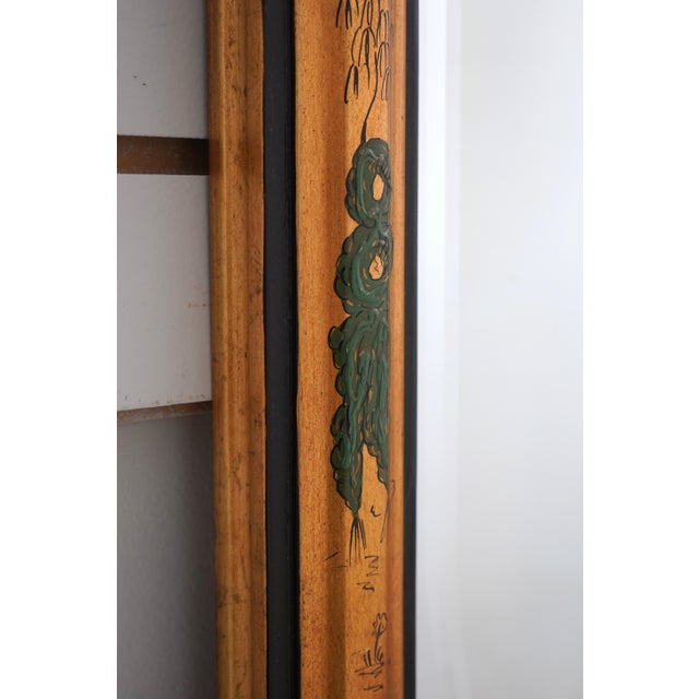 Friedman Brothers Black & Gold Chinoiserie Mirror For Sale In Philadelphia - Image 6 of 10