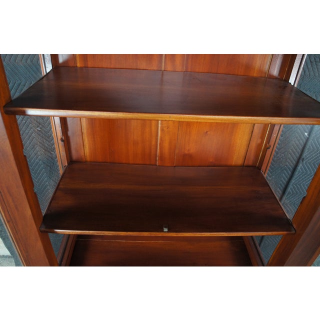Wood Mahogany Chippendale Ball & Claw Curio Display Bookcase China Cabinet For Sale - Image 7 of 12