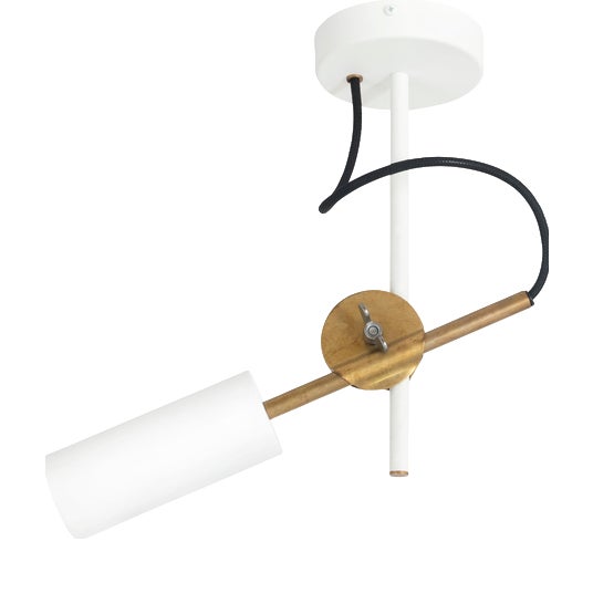 White Stav Spot 1 Ceiling Lamp by Johan Carpner for Konsthantverk For Sale
