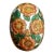 Vintage Cloisonné Enamel Oval Trinket Box – White Ground With Red Floral Motif, Silver-Blue Interior For Sale