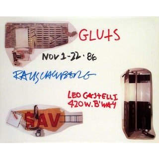 1986 Robert Rauschenberg 'Gluts' Pop Art Brown USA Offset Lithograph For Sale