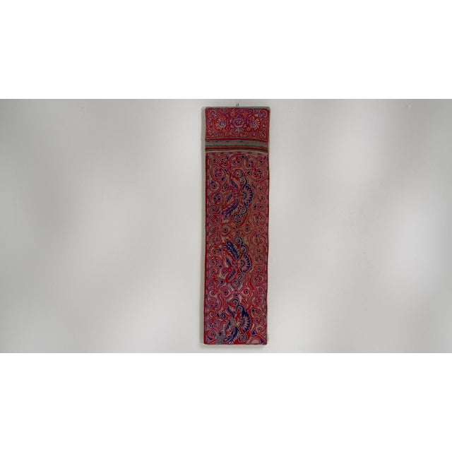 Early 20th Century China Rose Textile Wall Hanging For Sale - Image 12 of 15
