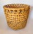 A sturdy hand-woven mid-century bamboo & rattan floor planter basket. This basket features an open weave design with a few...