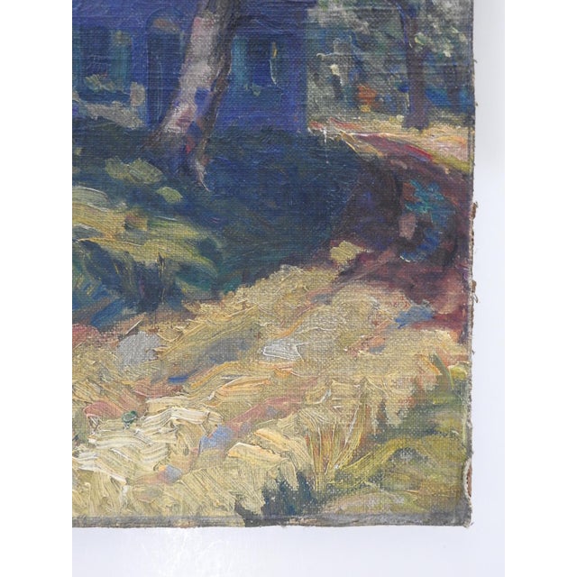 Early 20th Century Farmhouse Landscape Painting For Sale - Image 4 of 7