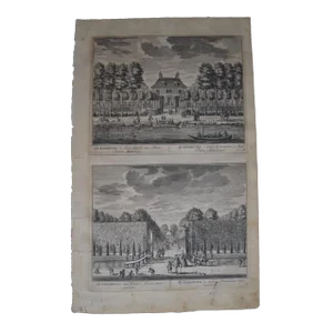 Amsterdam, 1719 Two Engravings on One Sheet : Queekhoven