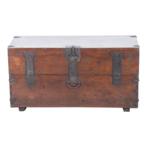 Asian Antique Elm Wood Coffer Trunk