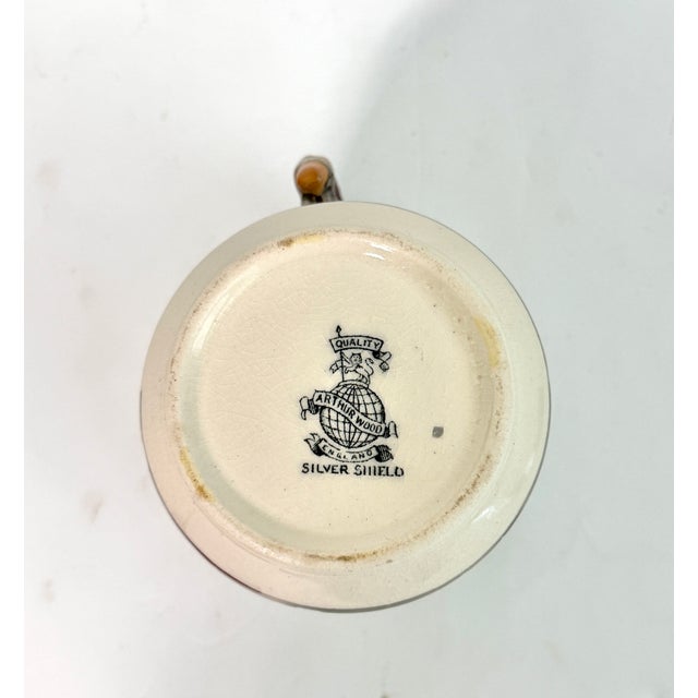 Black 1930s Arthur Wood Silver Shield Creamer For Sale - Image 8 of 9