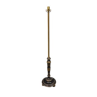 Vintage Black and Bronze Color Floor Lamp For Sale