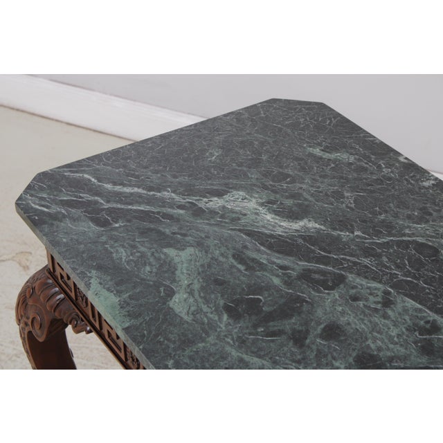 Stone Ardley Hall Marble Top Lion Mask Table For Sale - Image 7 of 18