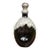 Mid 20th Century Rococo Danish Emerald Green Glass Flask With Ornate Pewter Overlay For Sale