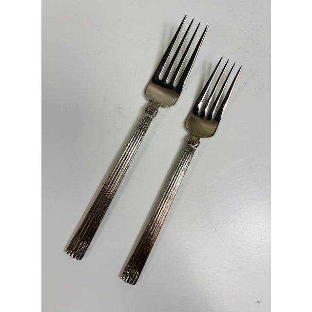 Michael Aram Silver Wheat 5 Piece Flatware Setting For Sale - Image 9 of 11