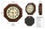 Vintage Octagonal Wooden Wall Clock with Key — Early 20th Century Mechanical Timepiece A beautifully aged early 20th-...