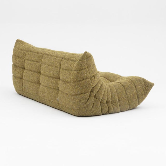 Togo Three-Seater Sofa in Olive Bouclet by Michel Ducaroy for Ligne Roset For Sale - Image 12 of 18
