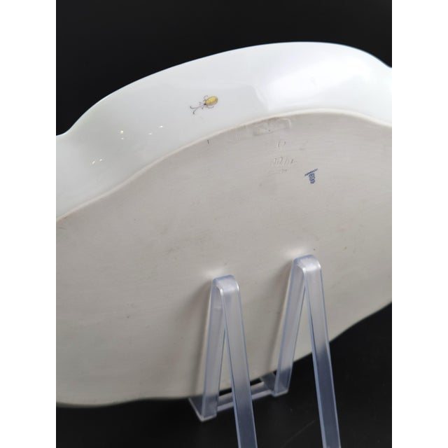 White Antique Fruit Bouquet Porcelain Ribbon Tray from Herend, 1920s For Sale - Image 8 of 11