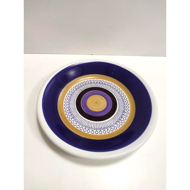 Lacquered Ceramic Dessert Plate by Antonia Campi for Richard Ginori, Italy, 1970s For Sale - Image 10 of 10