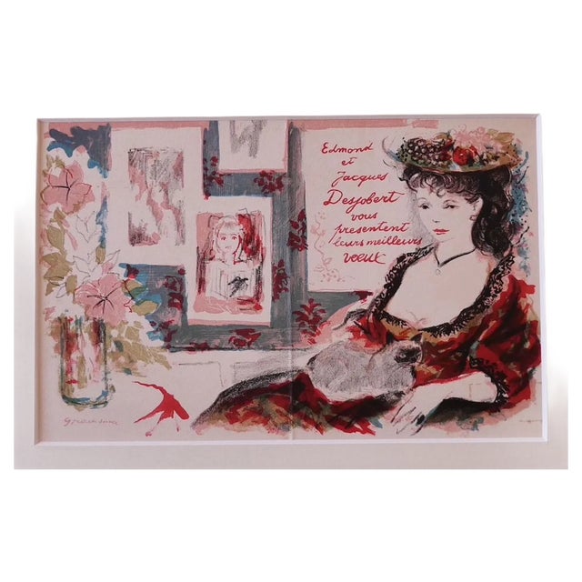 Grau Sala, Greeting Card, Lithograph, 1960 For Sale