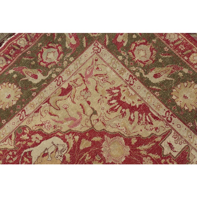 Antique Indian Finely Woven Rug of Mughal Empire 5'11 X 7'7 For Sale - Image 14 of 14