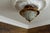Art Deco French Copper and Frosted Glass Three-Light Ceiling Light, 1930s For Sale - Image 3 of 18
