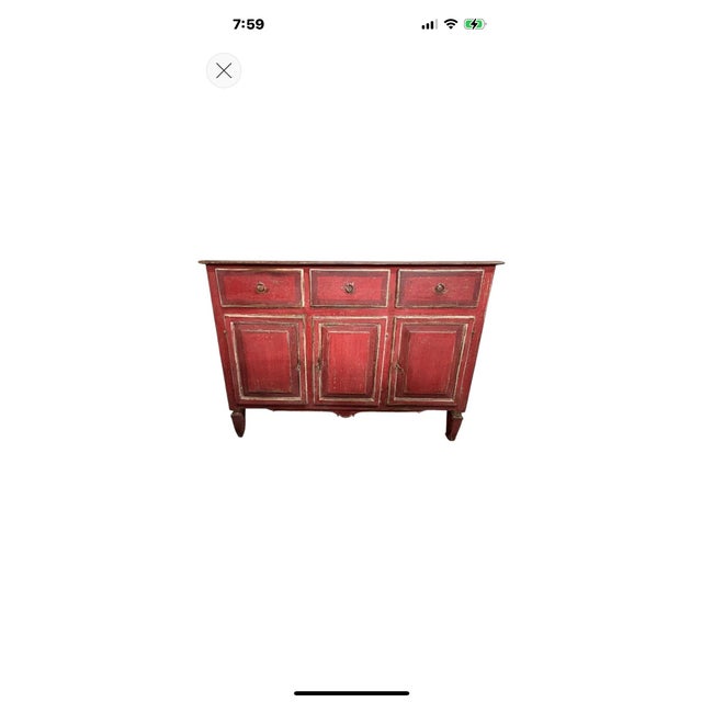 18th Century Italian Louis XVI Painted Chest. Offered is a stunning Italian chest, credenza, cupboard, buffet or cabinet...