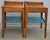 Jens Risom 1960s Jens Risom Design Walnut Wood Leather Side End Tables a Pair 2 For Sale - Image 4 of 16