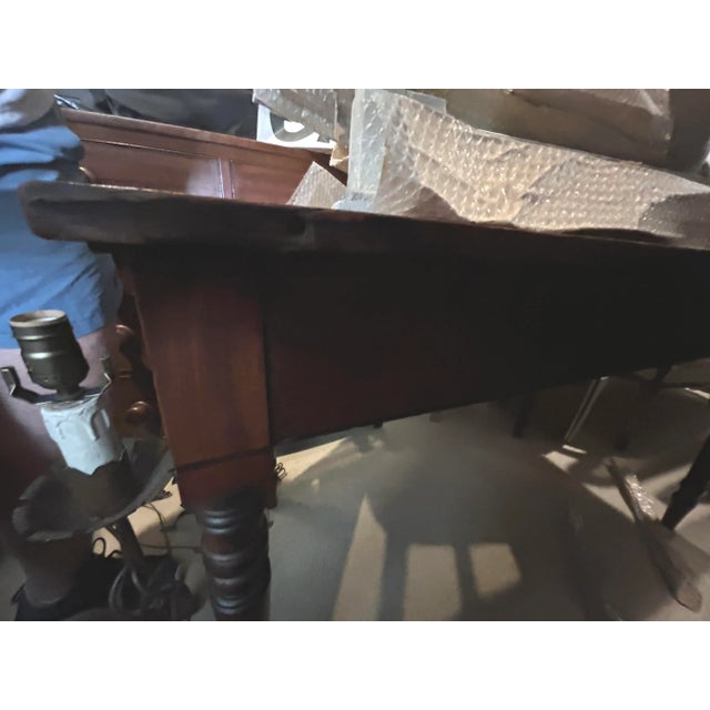 Early 19th Century English Mahogany Dining "D" End Table For Sale - Image 9 of 10